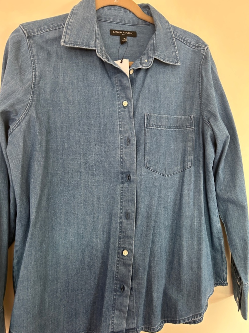 Banana Republic Light Blue Denim Button-Up Shirt